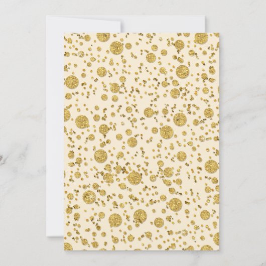 Glitzer Confetti Dots Elegante Probe Einladung (Rückseite)