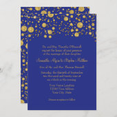 Glitzer Confetti Dots Elegantes Hochzeitsslima Einladung (Vorne/Hinten)