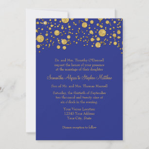 Glitzer Confetti Dots Elegantes Hochzeitsslima Einladung