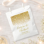 Glitzer Confetti Dusche Hochzeitsfeier Gold weiß Geschenktütchen (Ausgeschnitten)