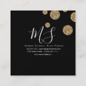 Glitzer Confetti Feminine Eventplaner Quadratische Visitenkarte (Rückseite)