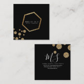 Glitzer Confetti Feminine Eventplaner Quadratische Visitenkarte (Vorne/Hinten)