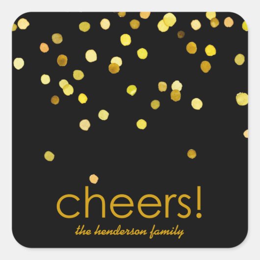 Glitzer Confetti Holiday Sticker (Vorderseite)