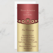 Glitzer Confetti Imitate Foil Wedding Programm (Vorne/Hinten)