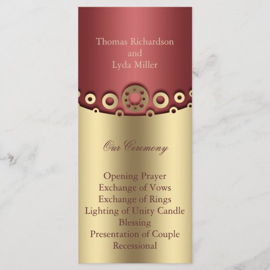 Glitzer Confetti Imitate Foil Wedding Programm (Vorderseite)