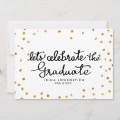 Glitzer Confetti Lasse das Graduate feiern Einladung (Vorderseite)