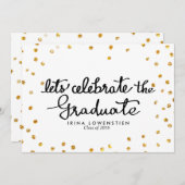 Glitzer Confetti Lasse das Graduate feiern Einladung (Vorne/Hinten)