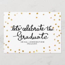 Glitzer Confetti Lasse das Graduate feiern Einladung