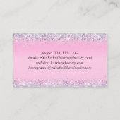 Glitzer Confetti Pink Visitenkarte (Rückseite)