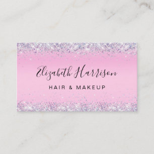 Glitzer Confetti Pink Visitenkarte