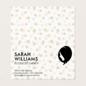 Glitzer Confetti | Polka Dot | Damen Beauty Visitenkarten (Außenseite Aufgefaltet)
