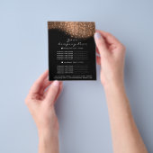 Glitzer Confetti Preise Kupfer Rose Gold Schwarz Flyer (Gruppe)