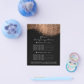Glitzer Confetti Preise Kupfer Rose Gold Schwarz Flyer (Einzeln)