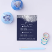 Glitzer Confetti Preise Silver Gray Whit Blue Navy Flyer (Einzeln)