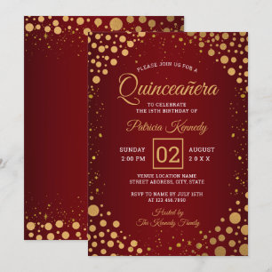 Glitzer Confetti Quinceanera Einladung