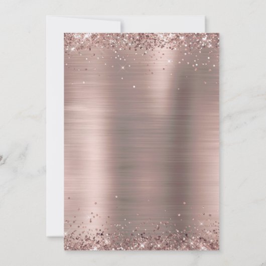 Glitzer Confetti Quinceanera Einladung (Rückseite)