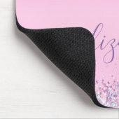Glitzer Confetti Rosa Personalisierte Maus Pad Mousepad (Ecke)