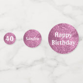 Glitzer Confetti - Rosa und Weiß Konfetti (Rückseiten)