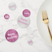 Glitzer Confetti - Rosa und Weiß Konfetti (Gruppe)