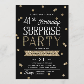 Glitzer Confetti Überraschung Party Einladung JEDE