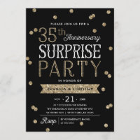 Glitzer Confetti Überraschung Party zum 35. Jahres