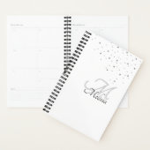Glitzer Confetti und Imitate mit Silber-Monogramm Planer (Anzeige)