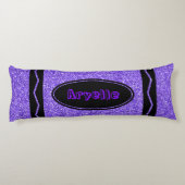 Glitzer Crayon Individuelle Name Kissen (Rückseite)