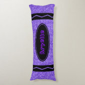 Glitzer Crayon Individuelle Name Kissen (Vorderseite Vertikal)