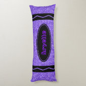 Glitzer Crayon Individuelle Name Kissen (Rückseite (Vertikal))