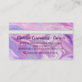 Glitzer Credit Card Style Visitenkarten Visitenkarte (Rückseite)