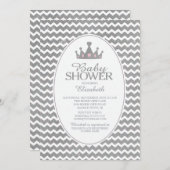 Glitzer Crown Princess Baby Shower Einladung (Vorne/Hinten)