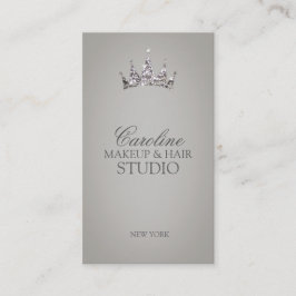 Glitzer Crown Symbol Makeup & Hair Stylist Card Visitenkarte