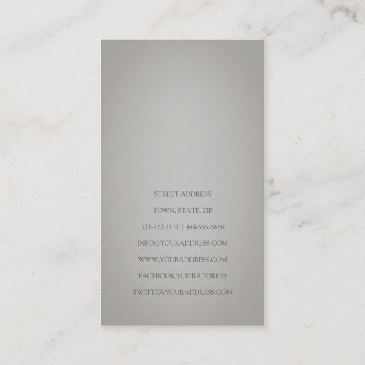 Glitzer Crown Symbol Makeup & Hair Stylist Card Visitenkarte (Rückseite)