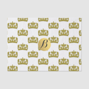 Glitzer Crowns Royal Monogram Elegant Moderne Seidenpapier
