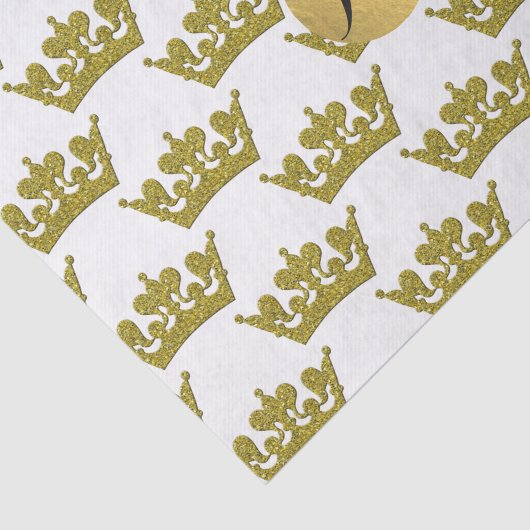 Glitzer Crowns Royal Monogram Elegant Moderne Seidenpapier (Ausschnitt)