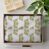 Glitzer Crowns Royal Monogram Elegant Moderne Seidenpapier (Geschenk)