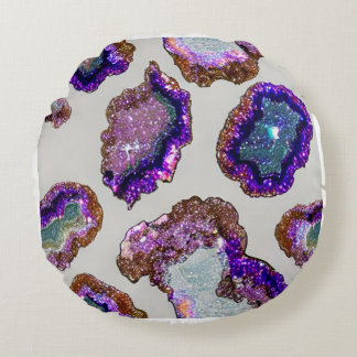 Glitzer Crystal Geode Pillow Rundes Kissen