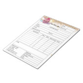 Glitzer Cupcake Bakery Sales Formular Rechnung Notizblock (angewinkelt)