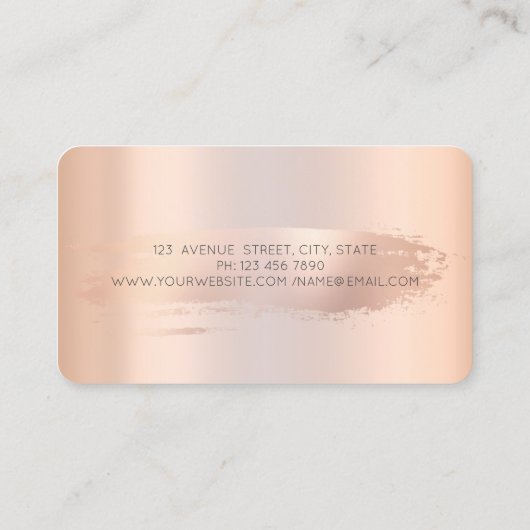 Glitzer Cupcakes Brush Stroke Visitenkarte (Rückseite)