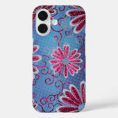 Glitzer Daisy Pattern Case-Mate iPhone Hülle (Rückseite)