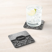 Glitzer Damask Getränkeuntersetzer (Rechte Seite)