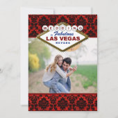 Glitzer Damask Las Vegas Foto Save the Date (Vorderseite)