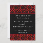 Glitzer Damask Las Vegas Foto Save the Date (Rückseite)