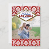 Glitzer Damask Las Vegas Foto Save the Date (Vorderseite)