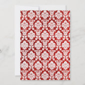 Glitzer Damask Las Vegas Hochzeit Probe Dinner Einladung (Rückseite)