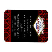 Glitzer Damask Las Vegas Wedding speichern das Dat Magnet (Horizontal)