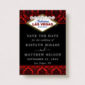 Glitzer Damask Las Vegas Wedding speichern das Dat Save The Date