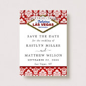 Glitzer Damask Las Vegas Wedding speichern das Dat Save The Date