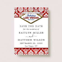 Glitzer Damask Las Vegas Wedding speichern das Dat Save The Date