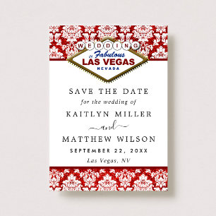 Glitzer Damask Las Vegas Wedding speichern das Dat Save The Date